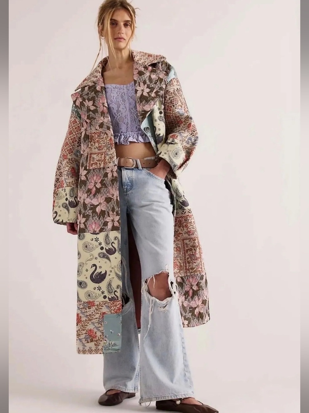 NWT Free People Golden Hour Jacquard Coat $798